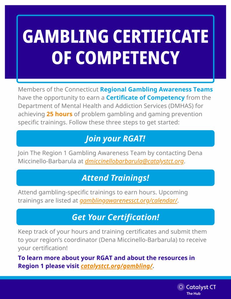 Gambling Certificate of Competency Flyer