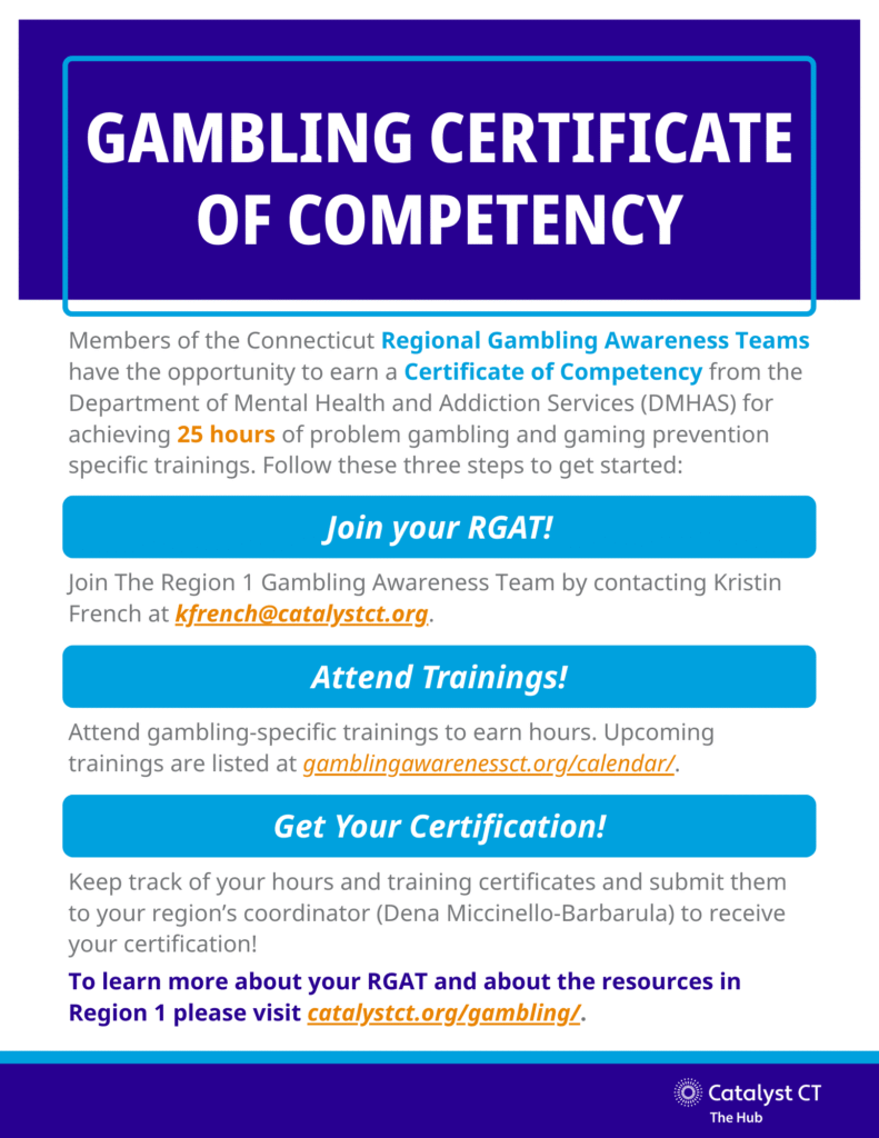 Gambling Certificate of Competency Flyer