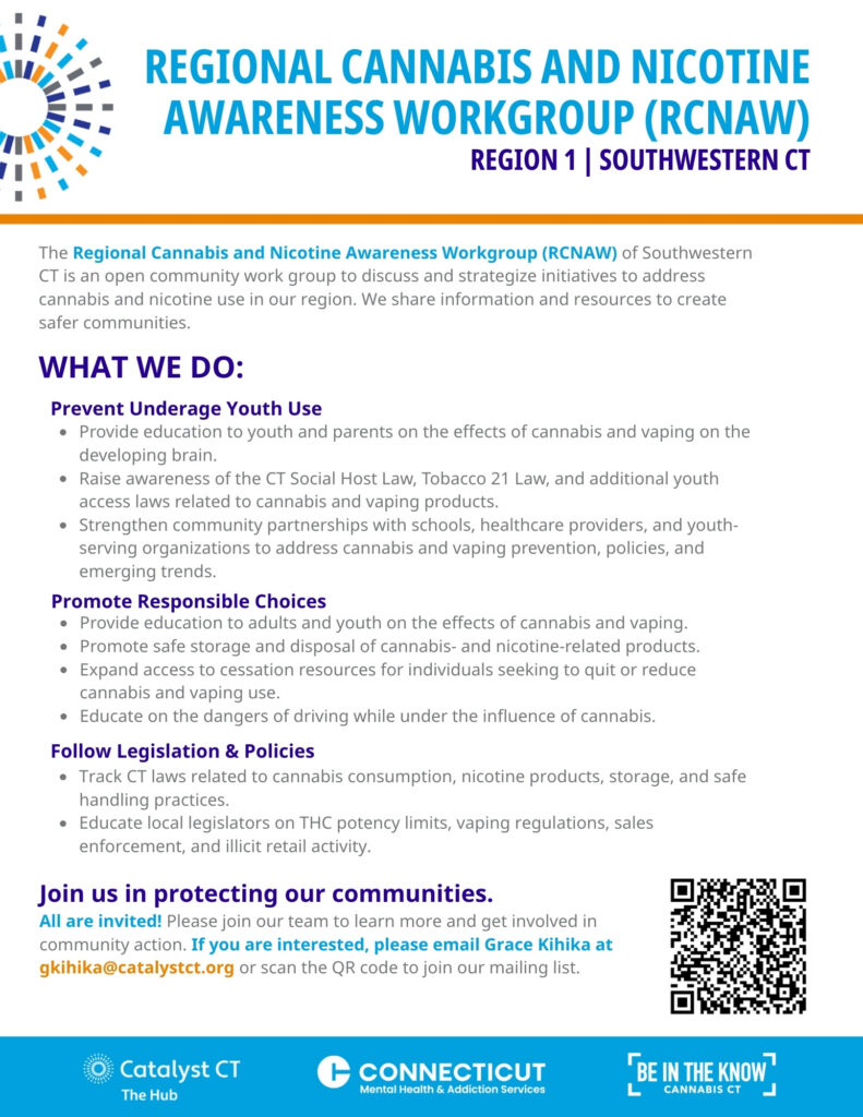 Regional Cannabis and Nicotine Awareness Workgroup Flyer