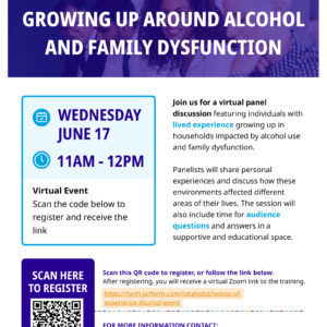 Voices of Experience Growing Up Around Alcohol and Family Dysfunction(1)
