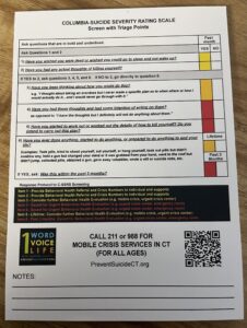 Columbia- Suicide Severity Rating Scale Sticky-Note Pad (1 pack is 50 pages)
