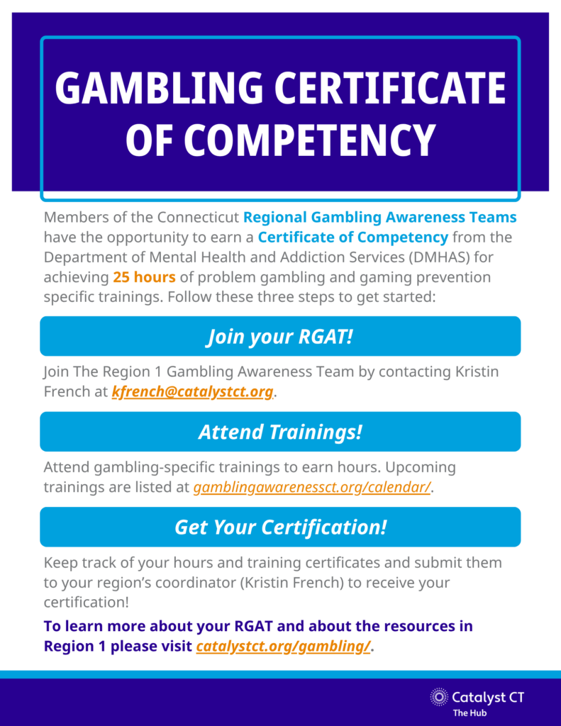 Gambling Certificate of Competency Flyer
